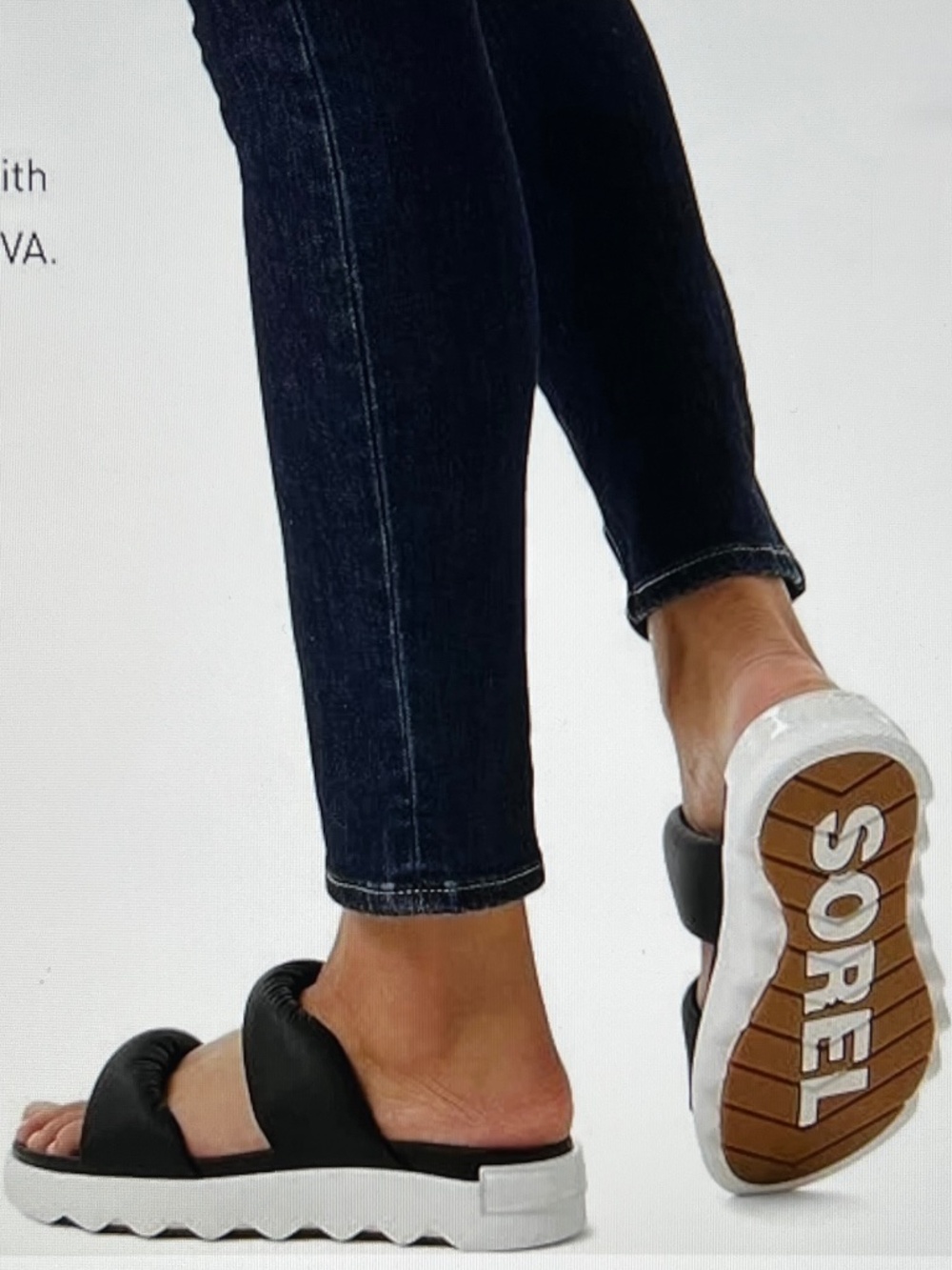 SOREL VIIBE TWIST SLIDE Black Size 6